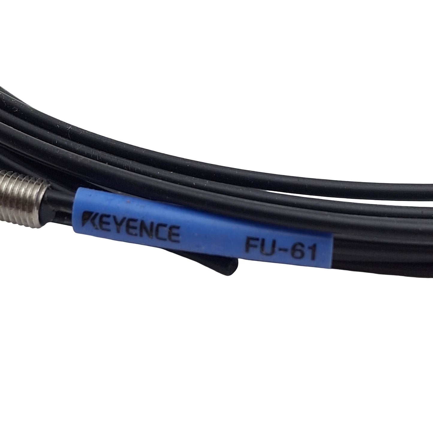 New – Open box Keyence FU-61 Fiber Optic Sensor Head, M6 Thread, 2 Meter Length, 2.2mm Bundle