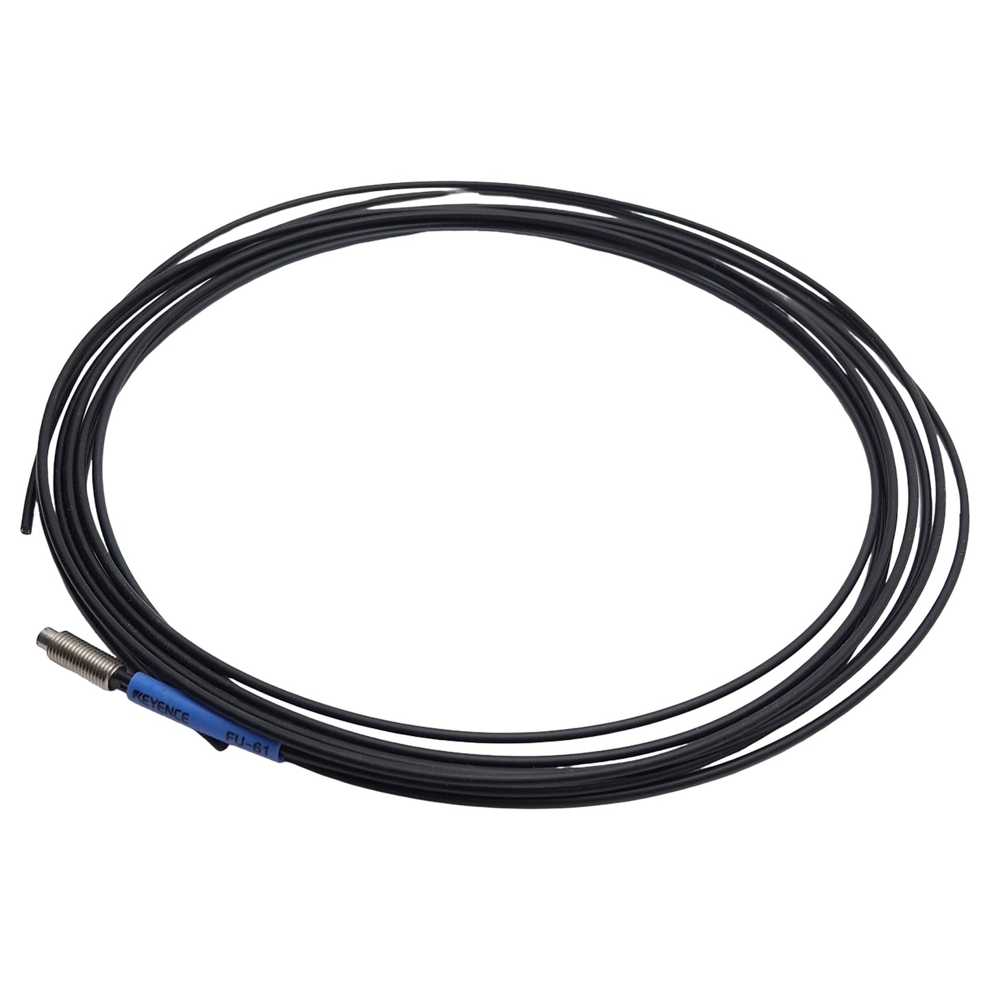 New – Open box Keyence FU-61 Fiber Optic Sensor Head, M6 Thread, 2 Meter Length, 2.2mm Bundle