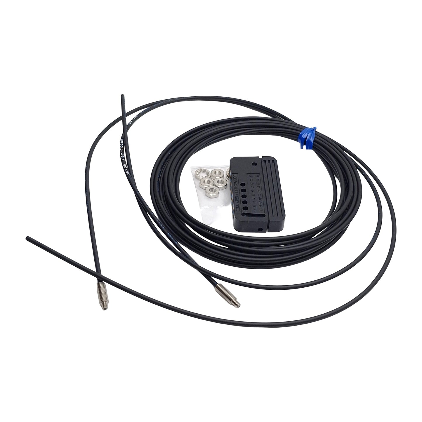 New Omron E32-TC200 Fiber Optic Cable M4 Head, M2.6 Tip, 2m Length, ø1mm Bundle