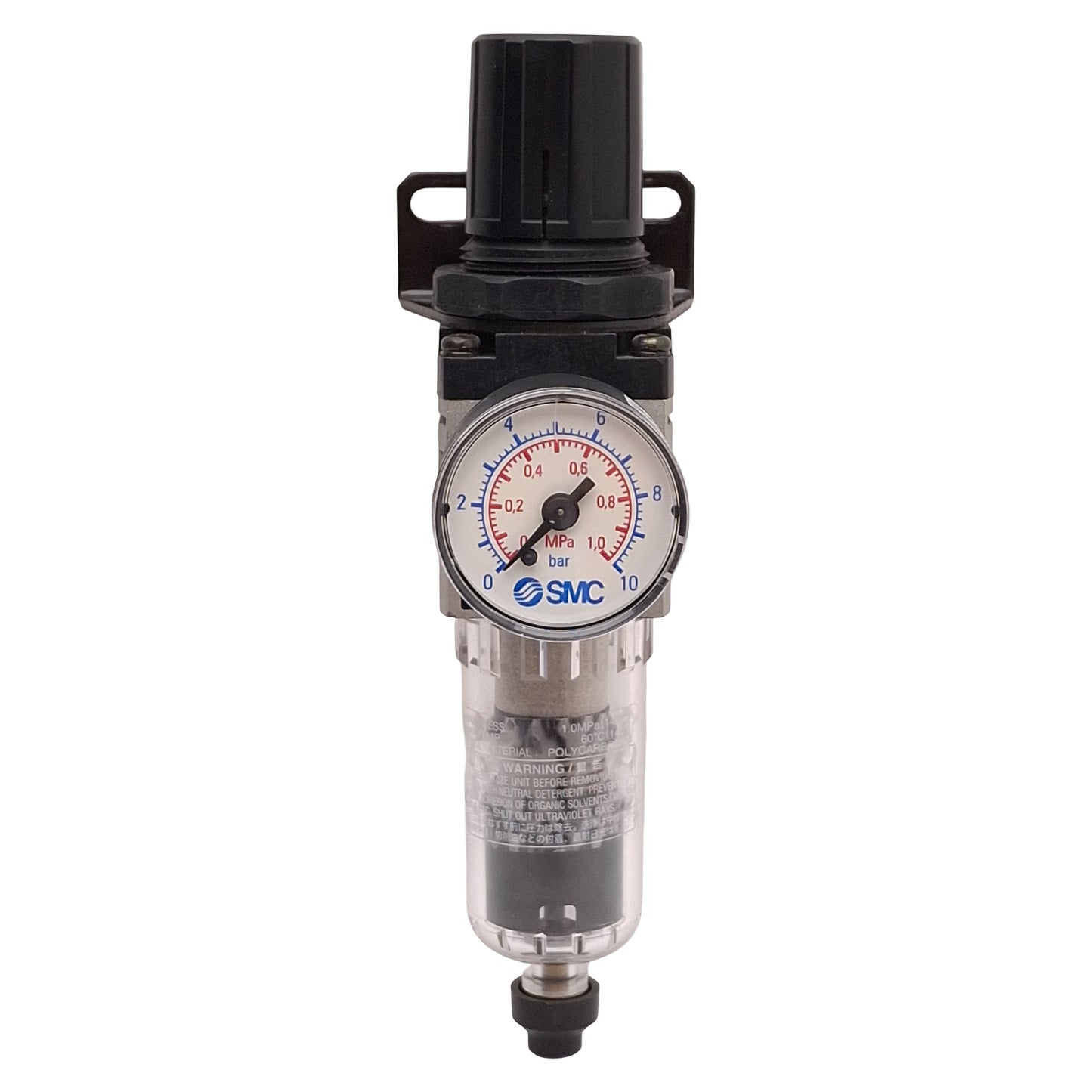 Used SMC EAW2000-F02D Filter Regulator w/ Gauge, 5µm, 0.05-0.85MPa Set, G1/4 Ports