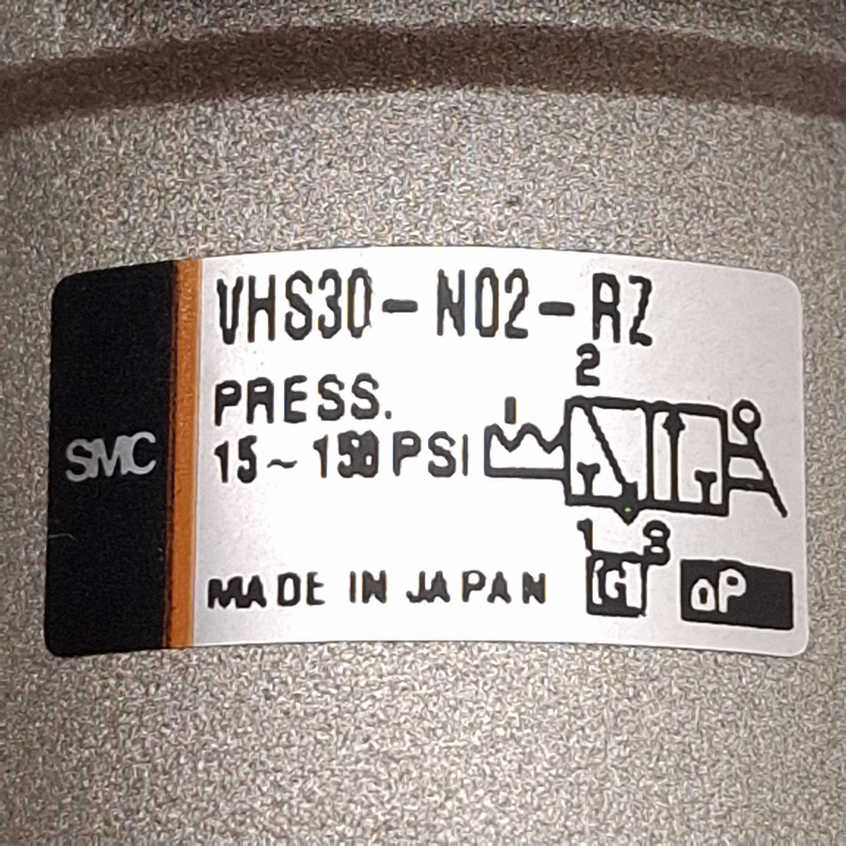 Used SMC VHS30-N02-RZ Pressure Relief Valve, 3-Port, 15-150psi, 1/4in NPT Ports