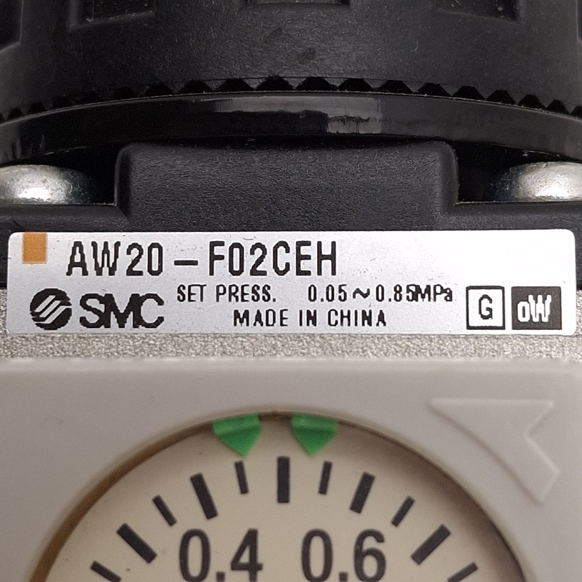 Used SMC AW20-F02CEH Pneumatic Filter Regulator, 5µm, 0.05-0.85MPa Set, G1/4 Ports
