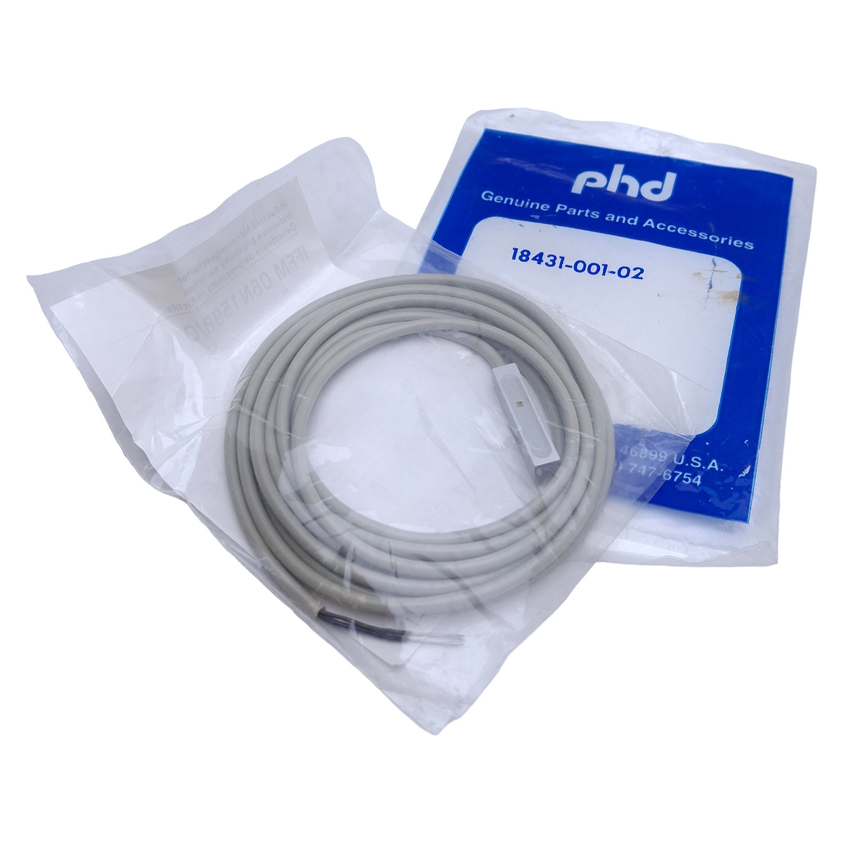 New PHD 18431-001-02 Inductive Proximity Switch NPN, 10-30VDC, 6mm Size, 2m Cable