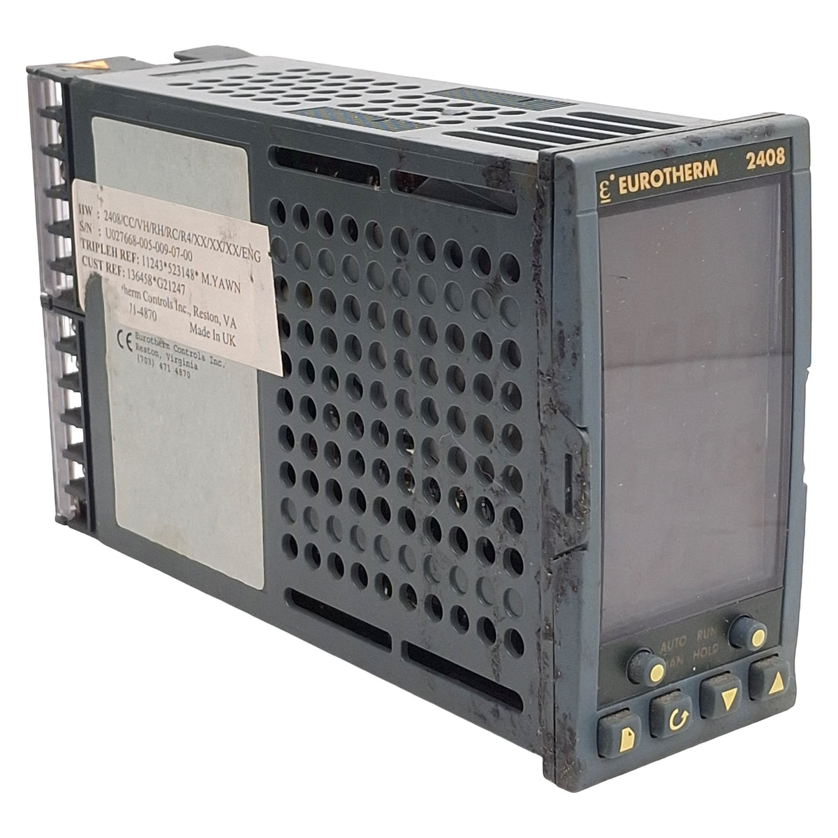 Used Eurotherm 2408/CC/VH/RH/RC/R4/XX/XX/XX/ENG PID Controller, 100-240VAC, 1/8 DIN