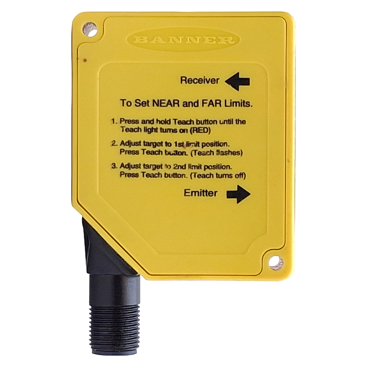 Used Banner Q50BVIQ L-GAGE LED Measurement Sensor 15-30VDC, 100-300mm Range, 5-Pin QD