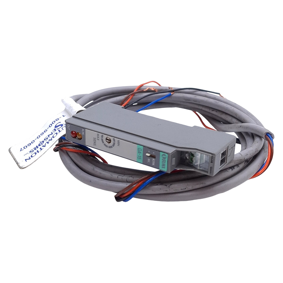 Used Panasonic SunX GA-15 Inductive Proximity Sensor For GH Series, 12-24VDC, 6ft