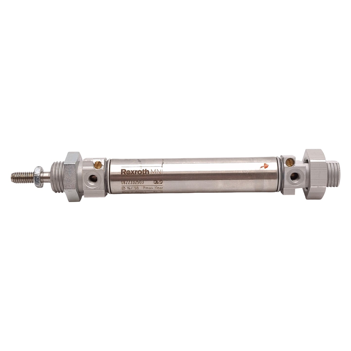 Used Rexroth 0822332503 Mini Pneumatic Cylinder, ø16mm Bore, 50mm Stroke, 10bar, M5