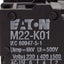 Used Eaton M22-PV-K02 Emergency Stop Button, Push-Pull, ø22.5mm, 2NC, 600VAC/250VDC