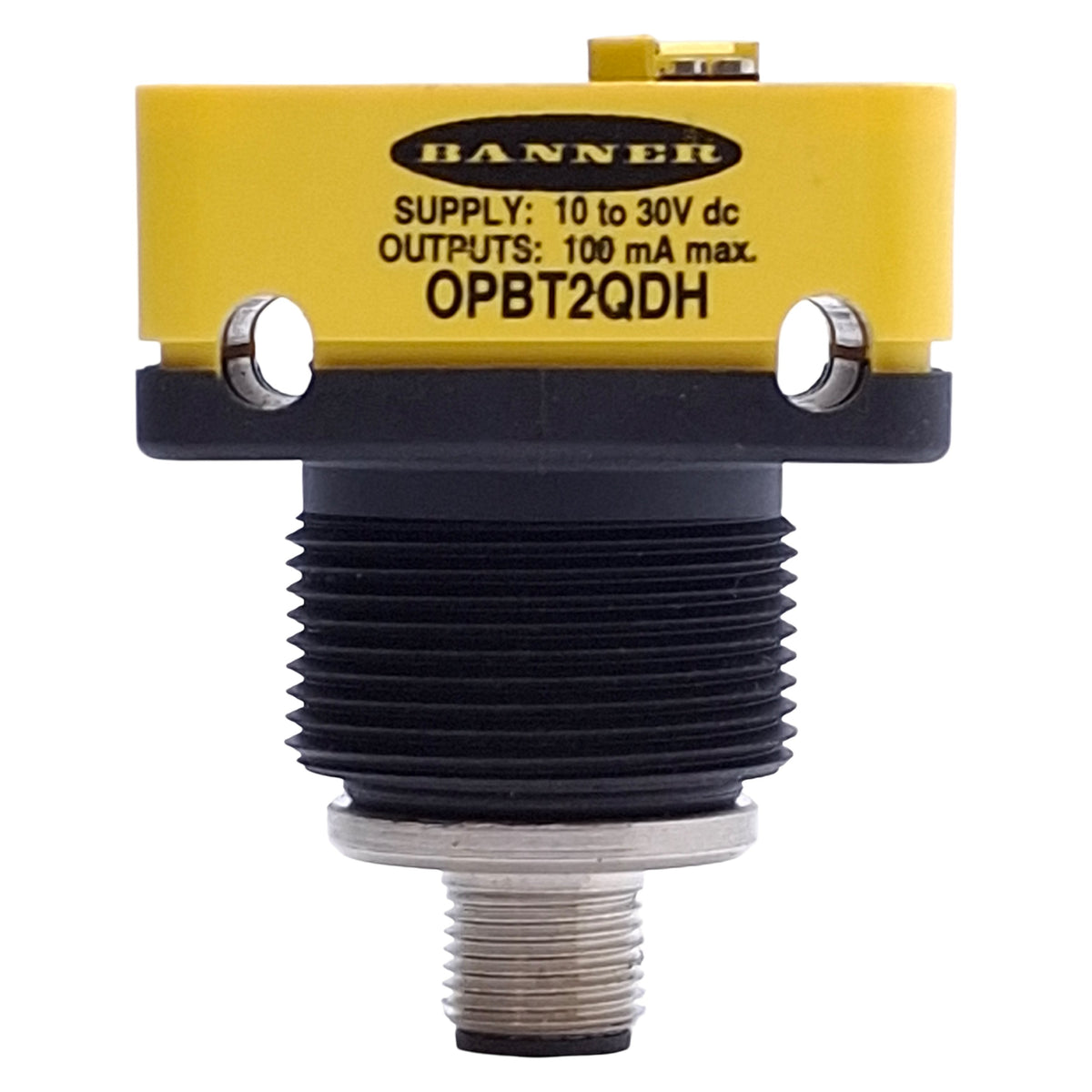 New Banner OPBT2QDH 27189 OMNI-BEAM Power Block NPN/PNP, 10-30VDC, 4-Pin M12