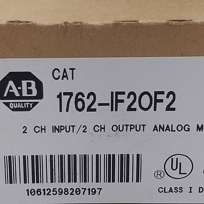 New Allen Bradley 1762-IF2OF2 Series A MicroLogix 1200 Analog I/O Module, 4-Channel