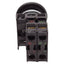 Used Eaton M22-DP-S-K11 Black Mushroom Momentary Pushbutton, 1NO+1NC, 10A 600VAC