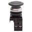 Used Eaton M22-DP-S-K11 Black Mushroom Momentary Pushbutton, 1NO+1NC, 10A 600VAC