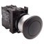 Used Eaton M22-DP-S-K11 Black Mushroom Momentary Pushbutton, 1NO+1NC, 10A 600VAC