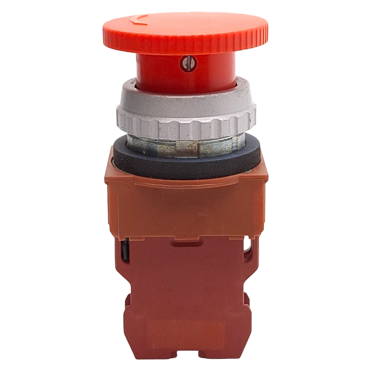 Used Siemens 3SB1400-0C Red Mushroom Pushbutton, Twist-Release, 1NC, 10A 660VAC
