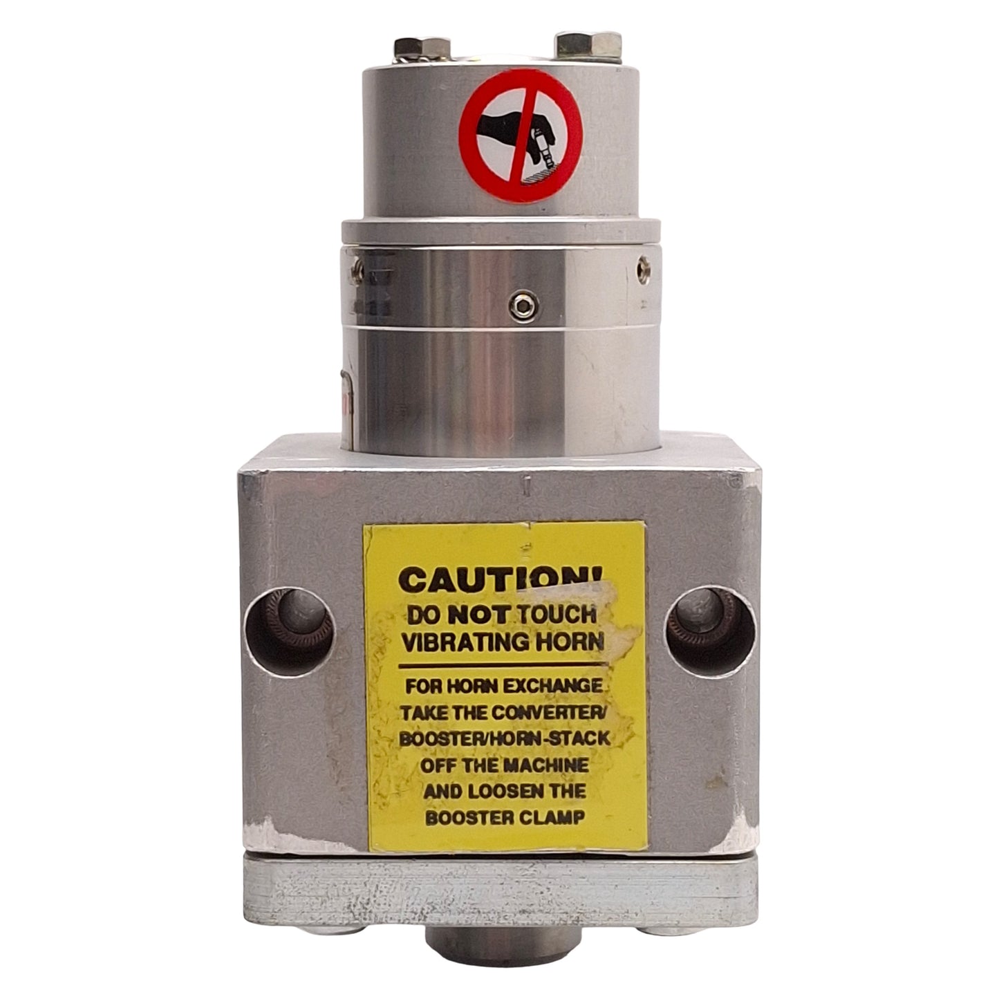 Used Herrmann 35/1000 S 180489 Ultrasonic Welding Converter w/ Clamp, 35kHz, 1000W