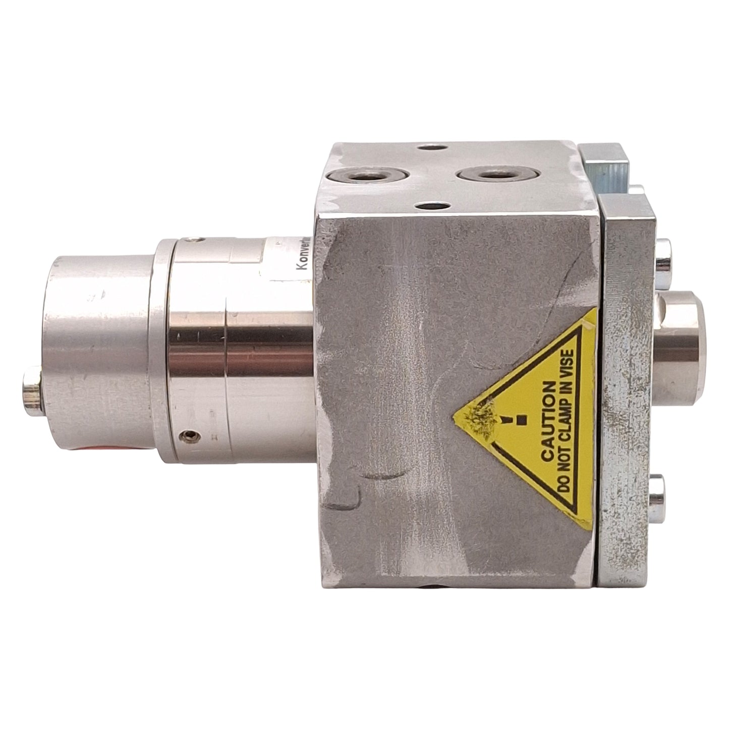 Used Herrmann 35/1000 S 180489 Ultrasonic Welding Converter w/ Clamp, 35kHz, 1000W