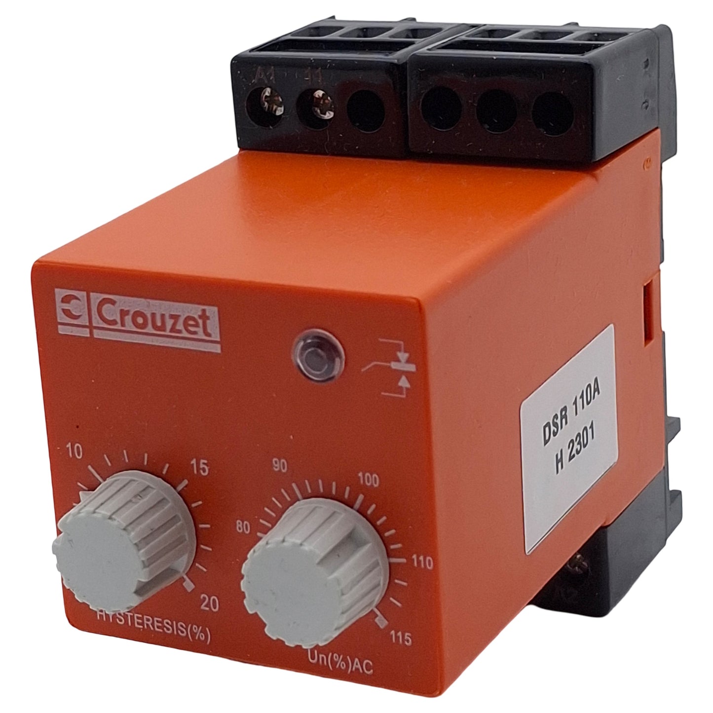 New Crouzet DSR110A Under Voltage Relay, SPDT, 110VAC In, 250VAC 10A Out, DIN Rail