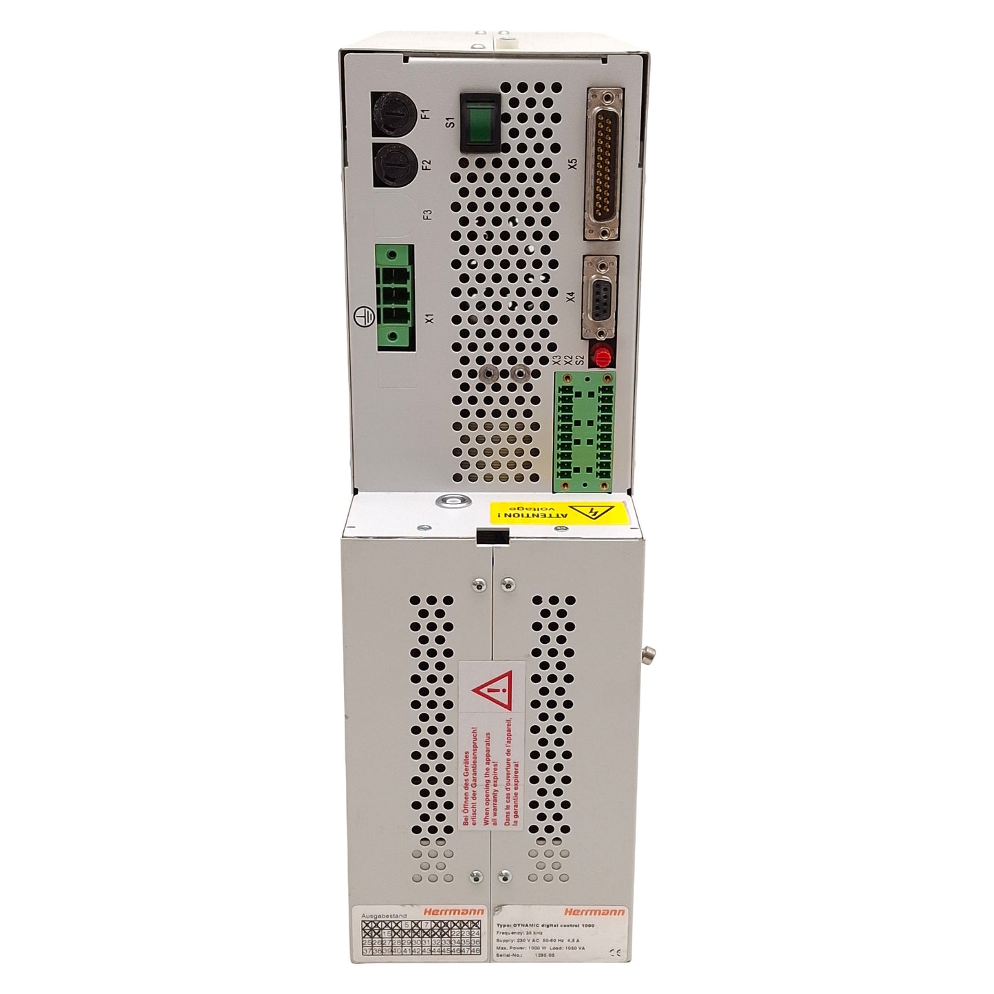 Used Hermann Dynamic Digital Control 1000 Ultrasonic Generator, 35kHz, 1000W, 230VAC
