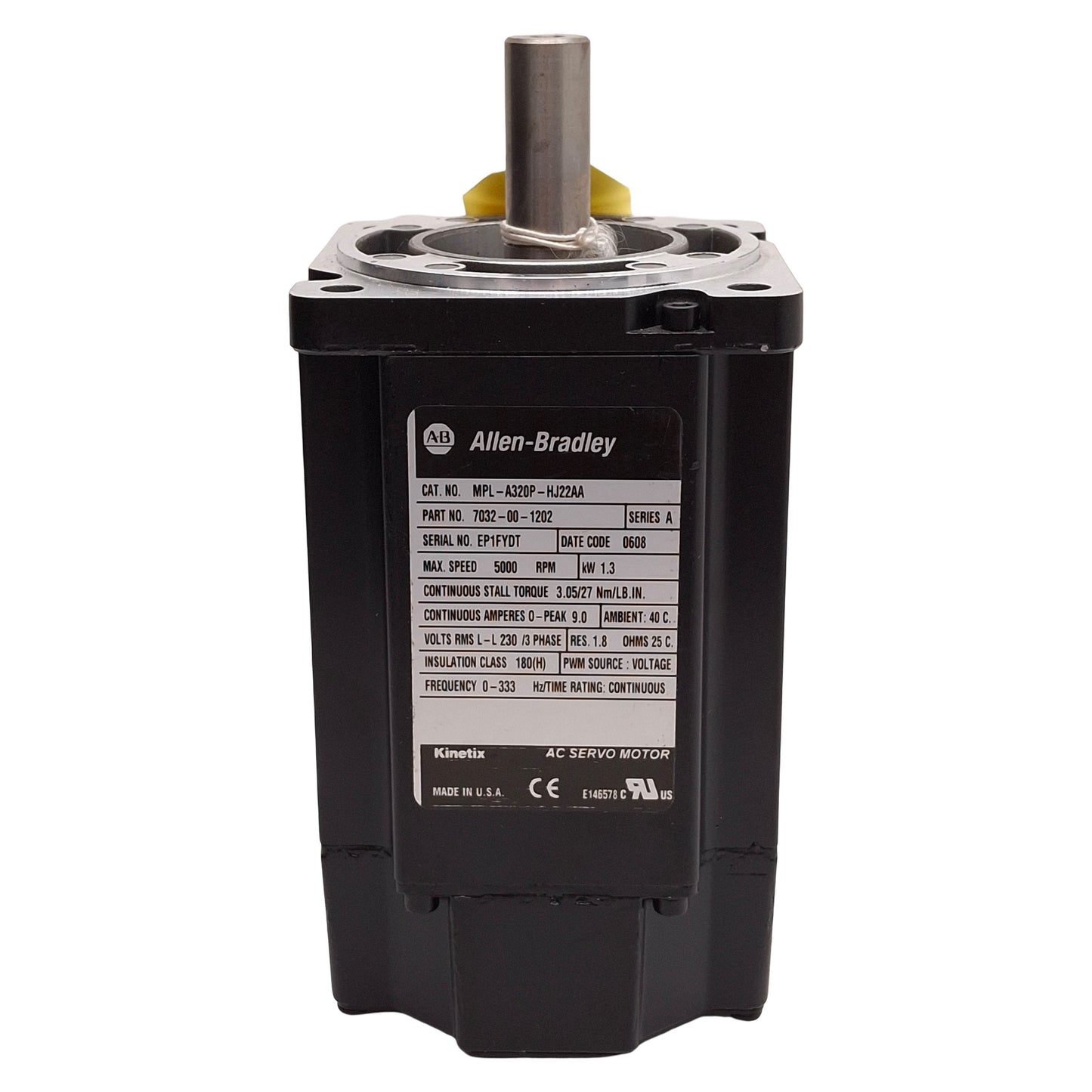 New Allen Bradley MPL-A320P-HJ22AA Servo Motor 1.3kW 230VAC, 2000 lines/rev, ø100mm