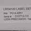 New Lion Precision LRD4100 Label Sensor NPN/PNP, 11-28VDC 50mA, 150mA Out, 9.5ft