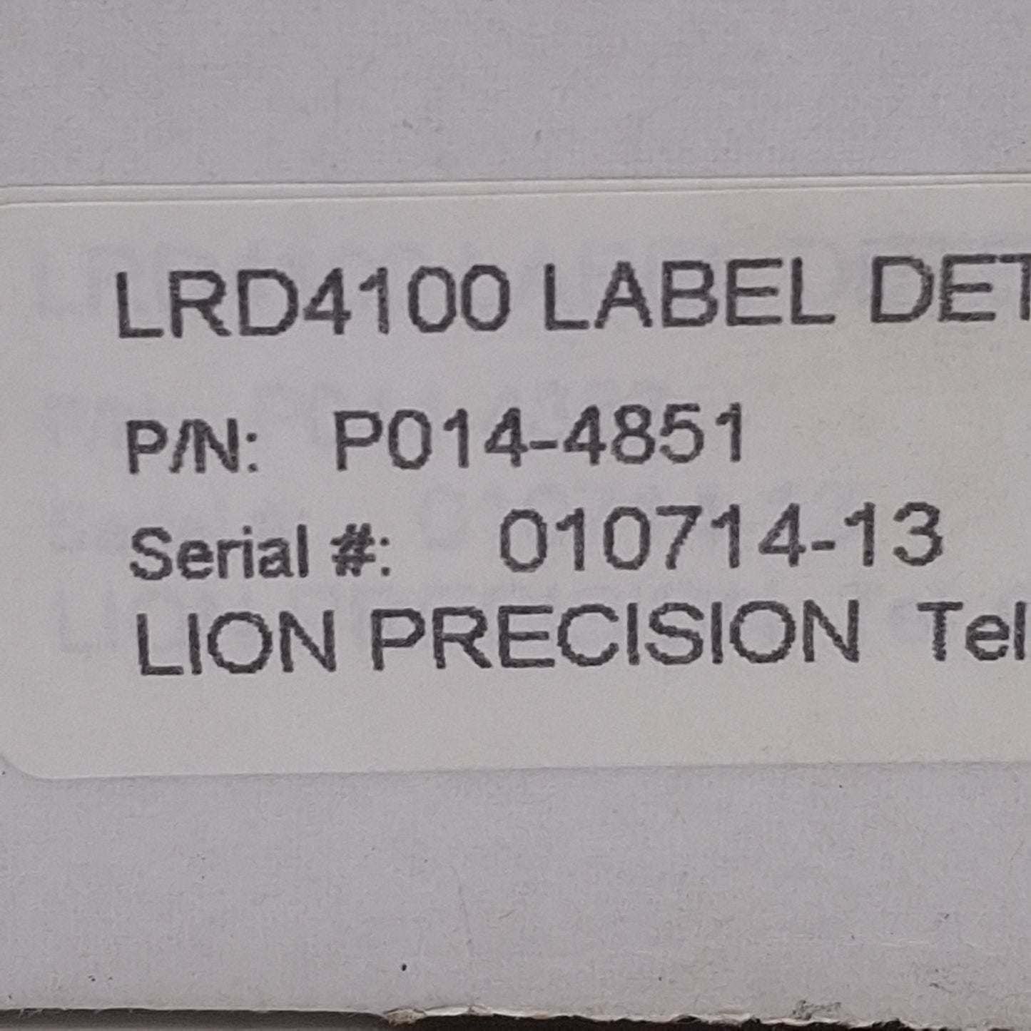 New Lion Precision LRD4100 Label Sensor NPN/PNP, 11-28VDC 50mA, 150mA Out, 9.5ft