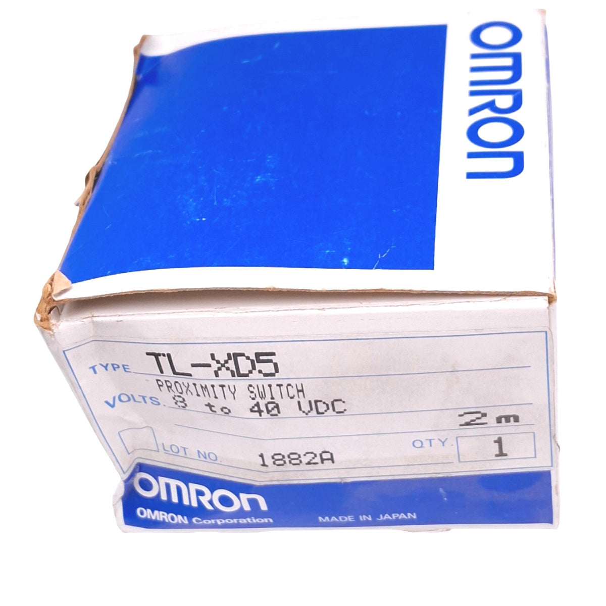 New Omron TL-XD5 Proximity Switch, 5mm Range, NPN-NO, 8-40VDC 200mA, 6ft Cable
