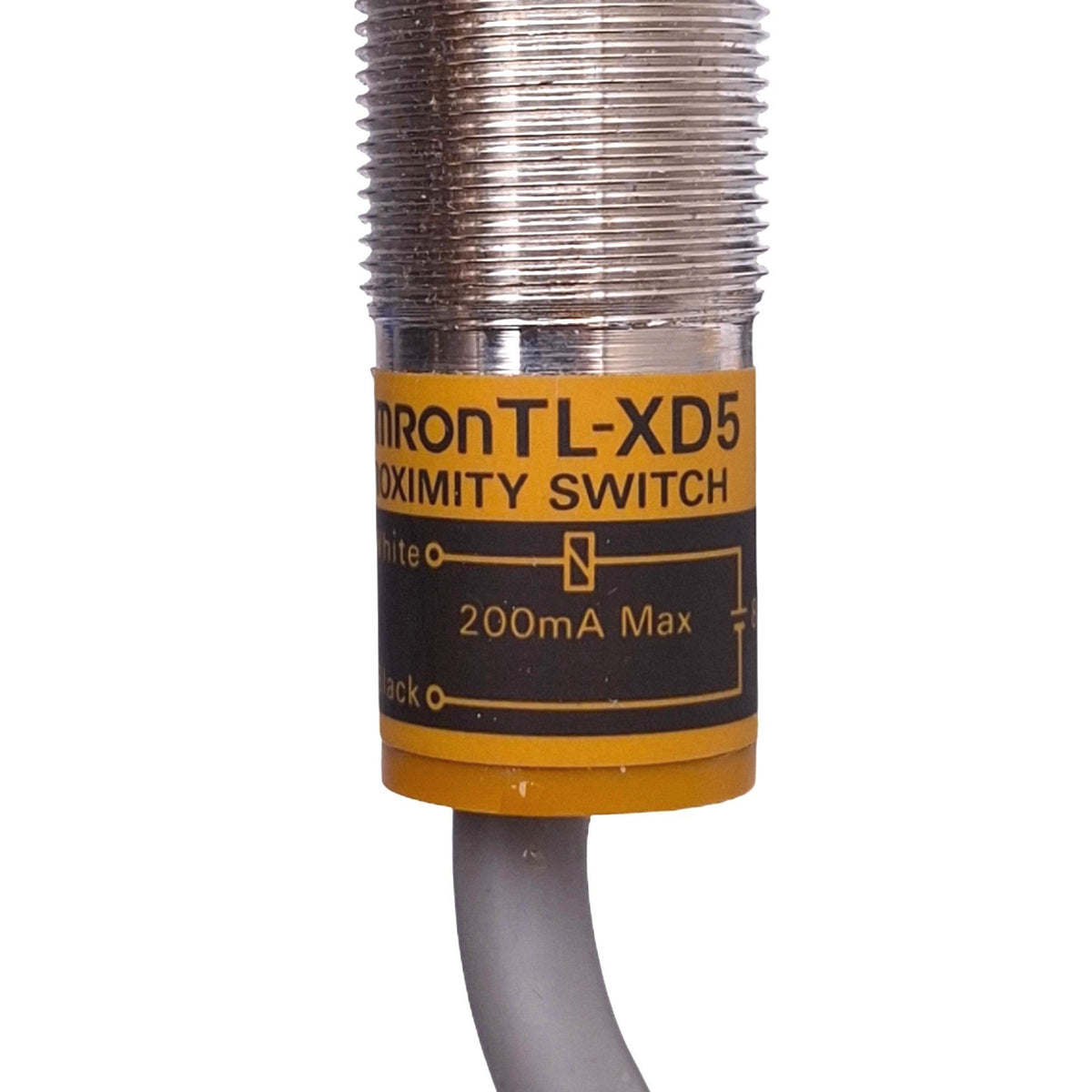 New Omron TL-XD5 Proximity Switch, 5mm Range, NPN-NO, 8-40VDC 200mA, 6ft Cable