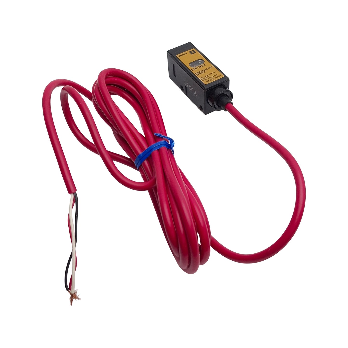 Used Omron E3S-2LE4 Photoelectric Switch Emitter, 2 Meter Range, 12-24VDC, Infrared