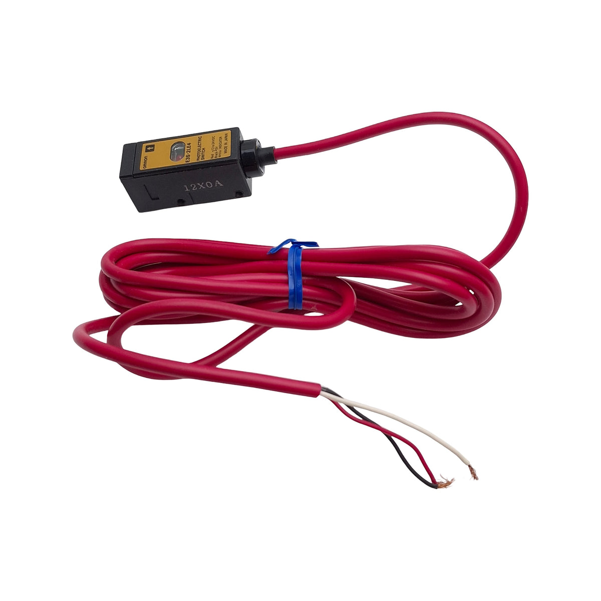 Used Omron E3S-2LE4 Photoelectric Switch Emitter, 2 Meter Range, 12-24VDC, Infrared