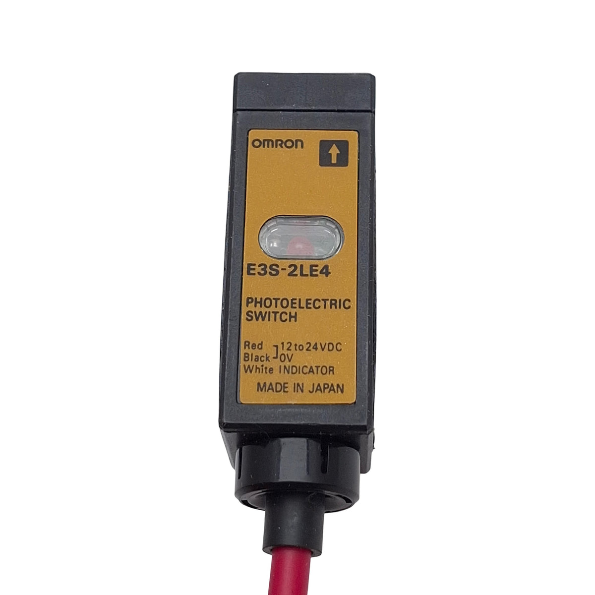 Used Omron E3S-2LE4 Photoelectric Switch Emitter, 2 Meter Range, 12-24VDC, Infrared