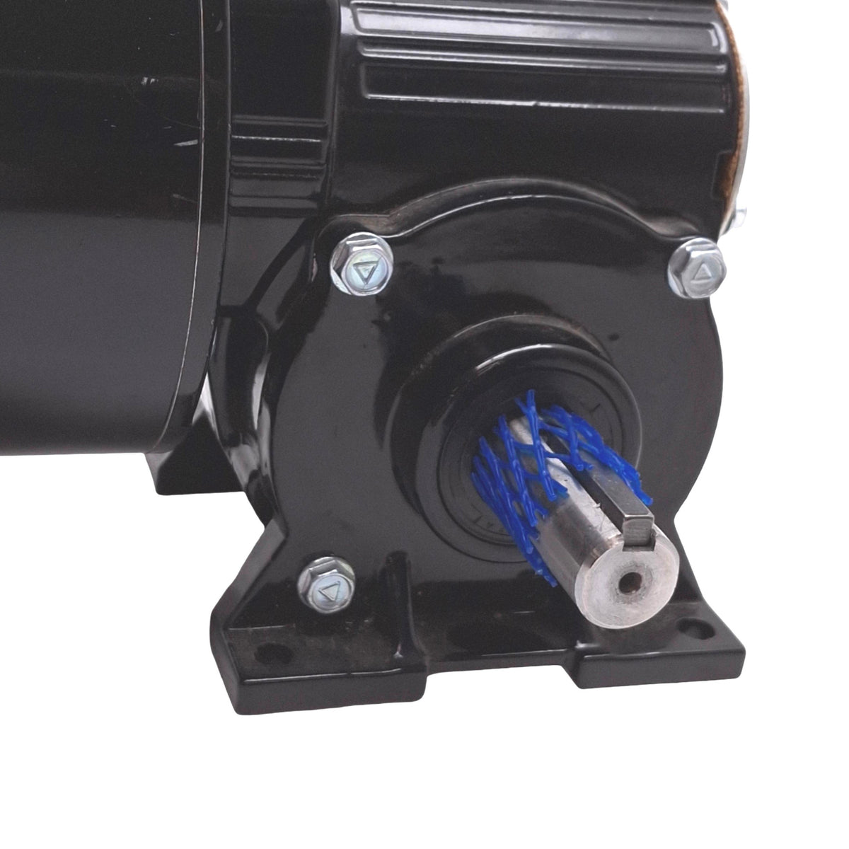 Used Bodine 42A5BEPM-5N Right Angle Gearmotor, 90/130VDC, 20:1, 125rpm 83lb-in Max