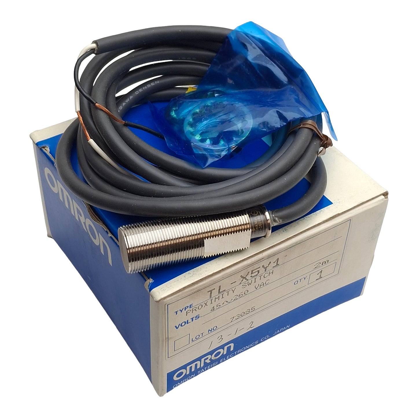 New Omron TL-X5Y1 Proximity Sensor, 0-4mm SN, 45-260VAC 200mA, 2-Wire Output NO