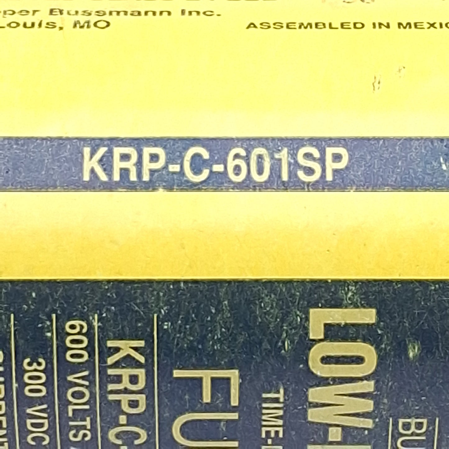 New – Open box Bussmann KRP-C-601SP Low-Peak Time-Delay Fuse, Class L, 601A 600VAC/300VDC