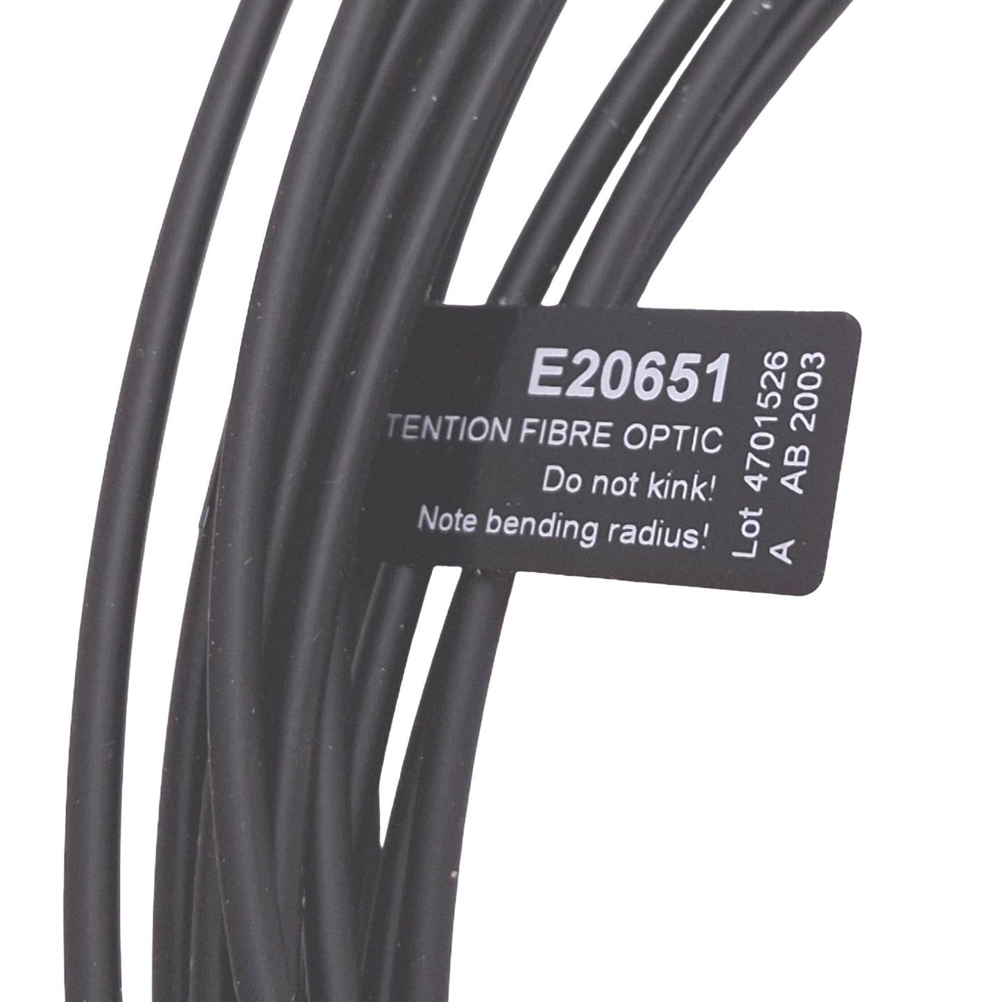 New IFM E20651 Fiber Optic Diffuse Reflection Sensor, M4 Thread, 2m Length