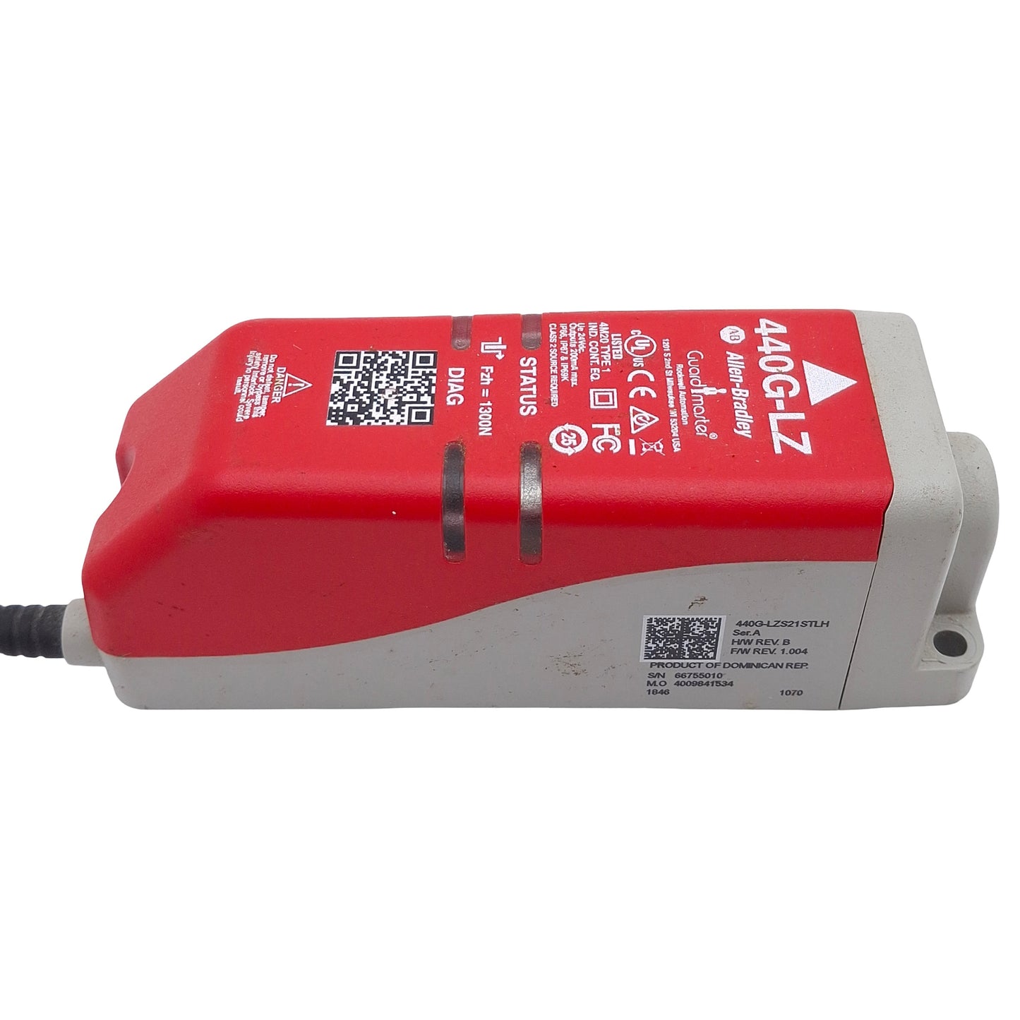 Used Allen-Bradley 440G-LZS21STLH Guardmaster Safety RFID Interlock Switch, 24VDC
