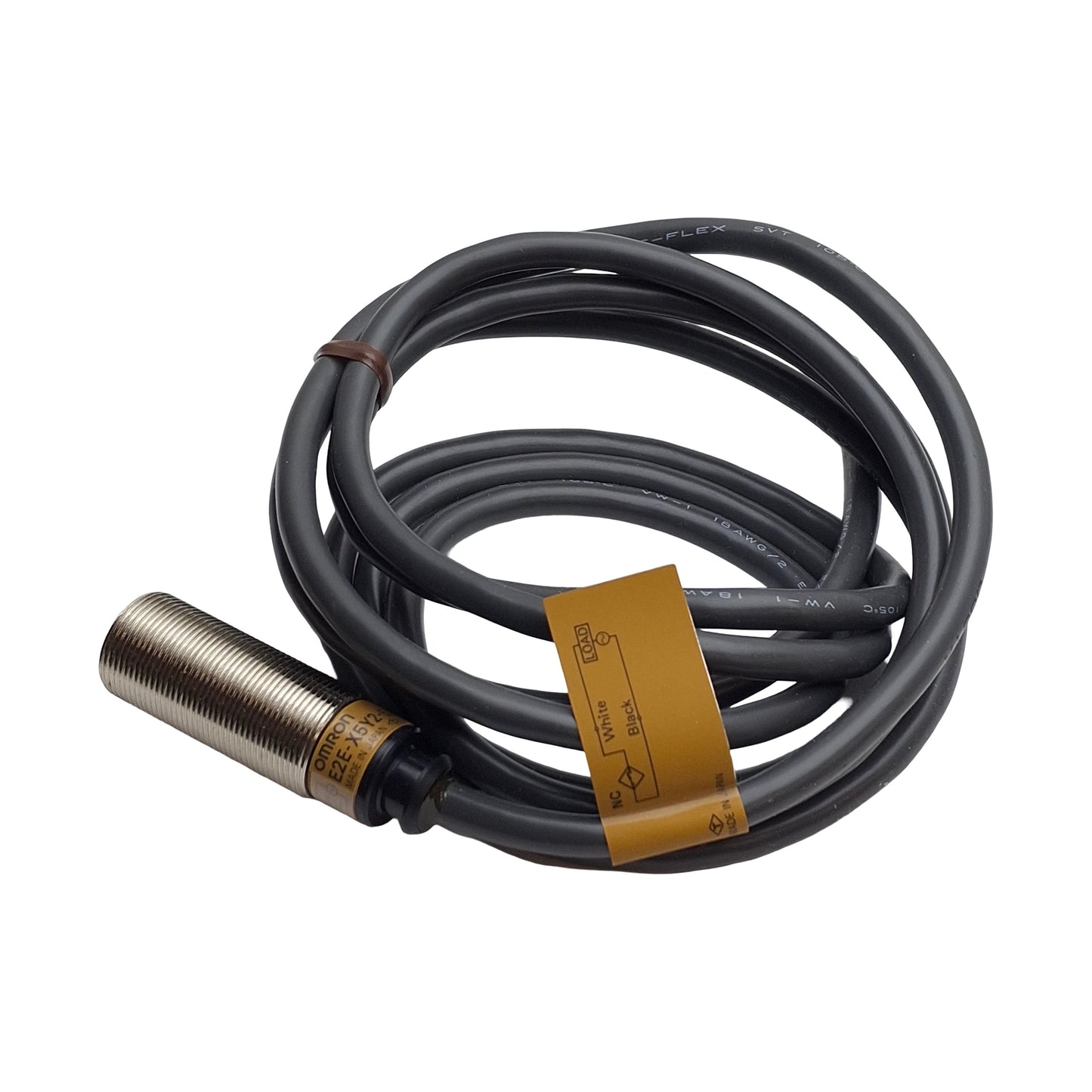 New Omron E2E-X5Y2-53US Proximity Sensor NC, 5mm Range, 120VAC, M18 Barrel, 2-Wire