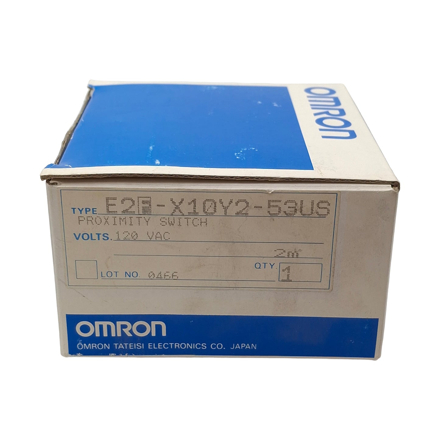 New Omron E2F-X10Y2-53US Proximity Sensor 10mm SN, 2-Wire NC Output, 100-120VAC, M30