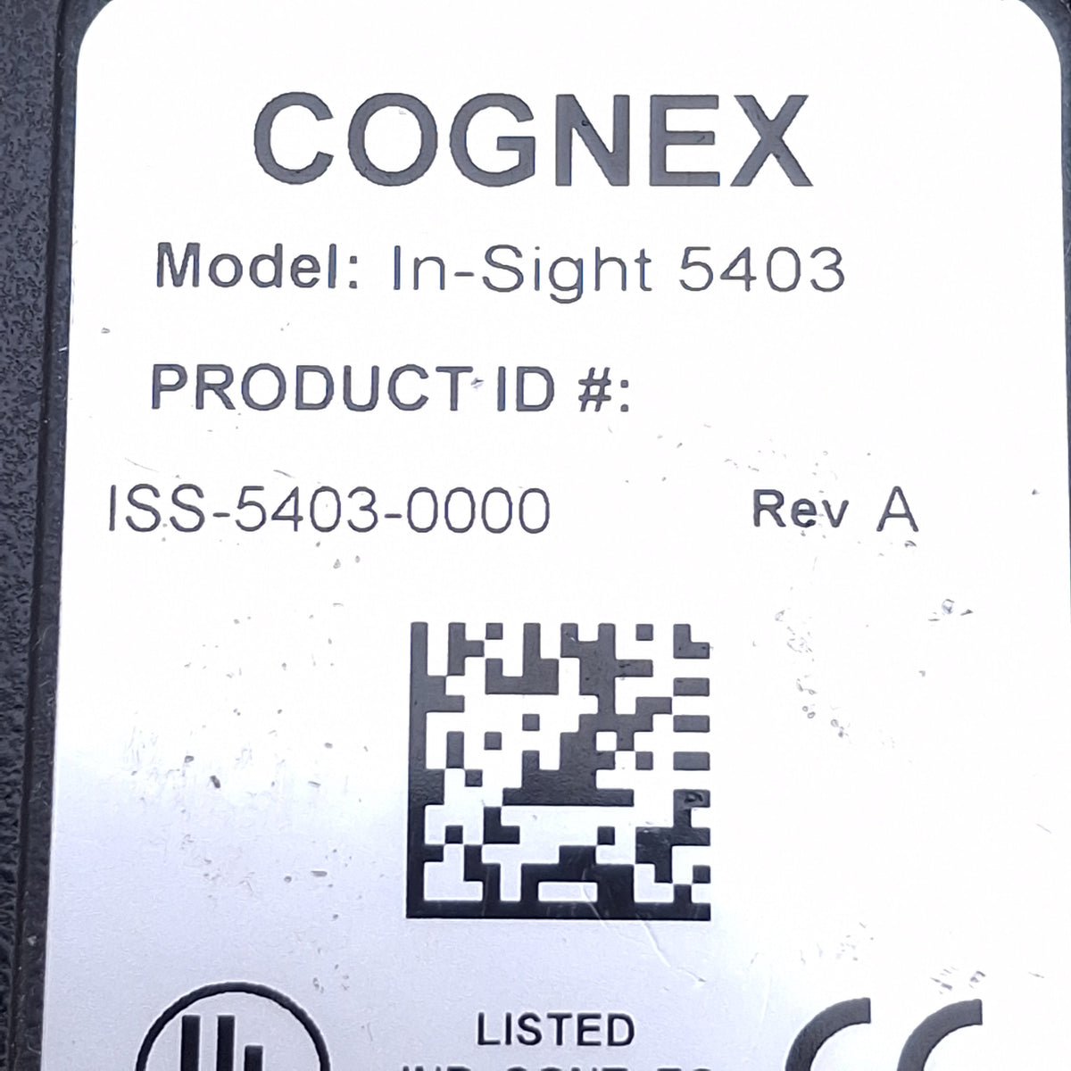 Used Cognex ISS-5403-0000 In-Sight 5403 Machine Vision Camera 1/1.8in CCD, 1600x1200