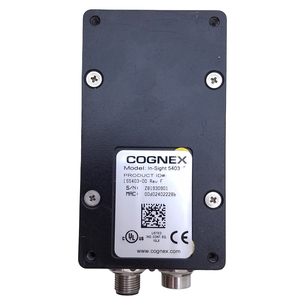 Used Cognex IS5403-00 In-Sight 5403 Machine Vision Camera 1/1.8in CCD, 1600x1200