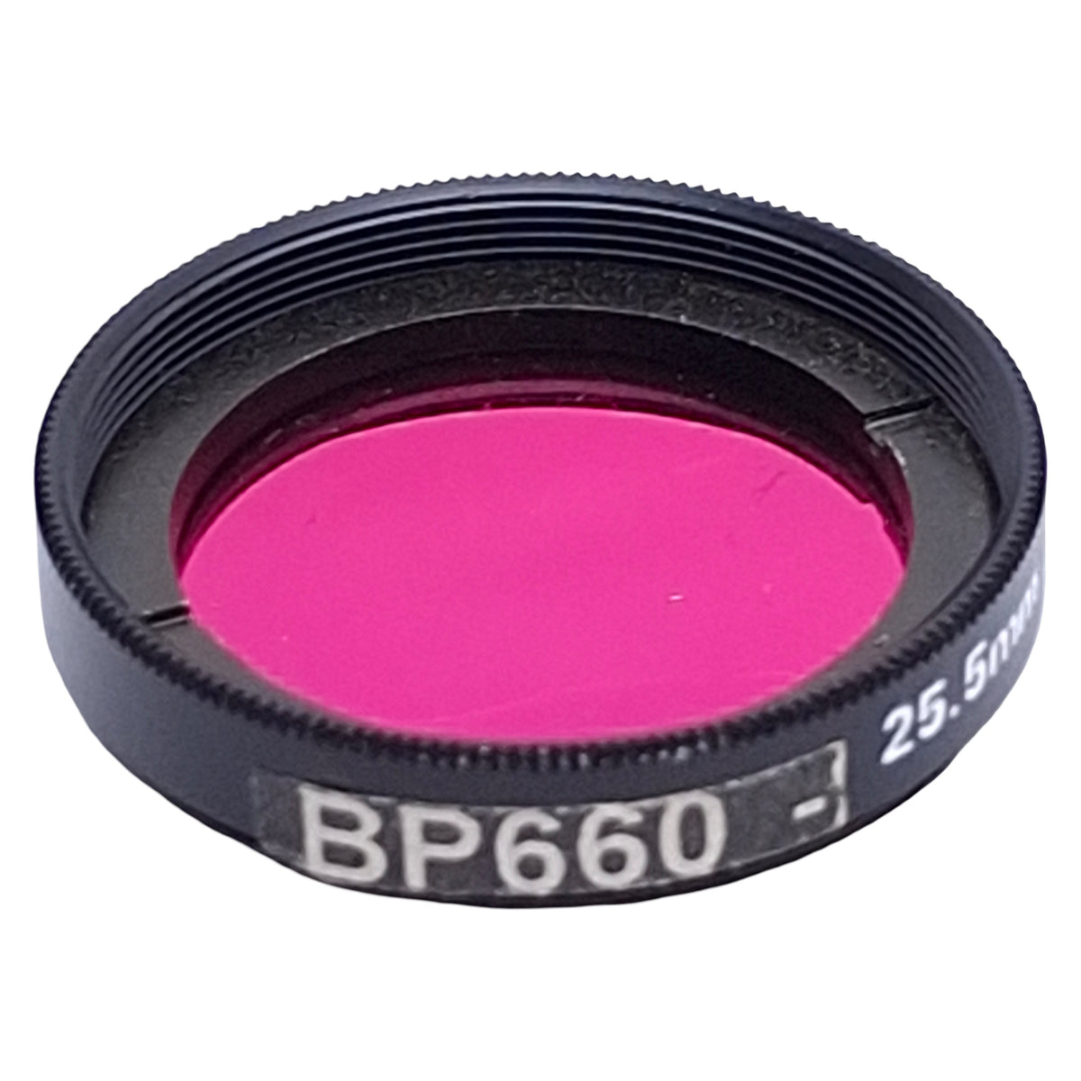 Used Midwest Optical Systems BP660-25.5 Dark Red Bandpass Optical Filter, 640-680nm