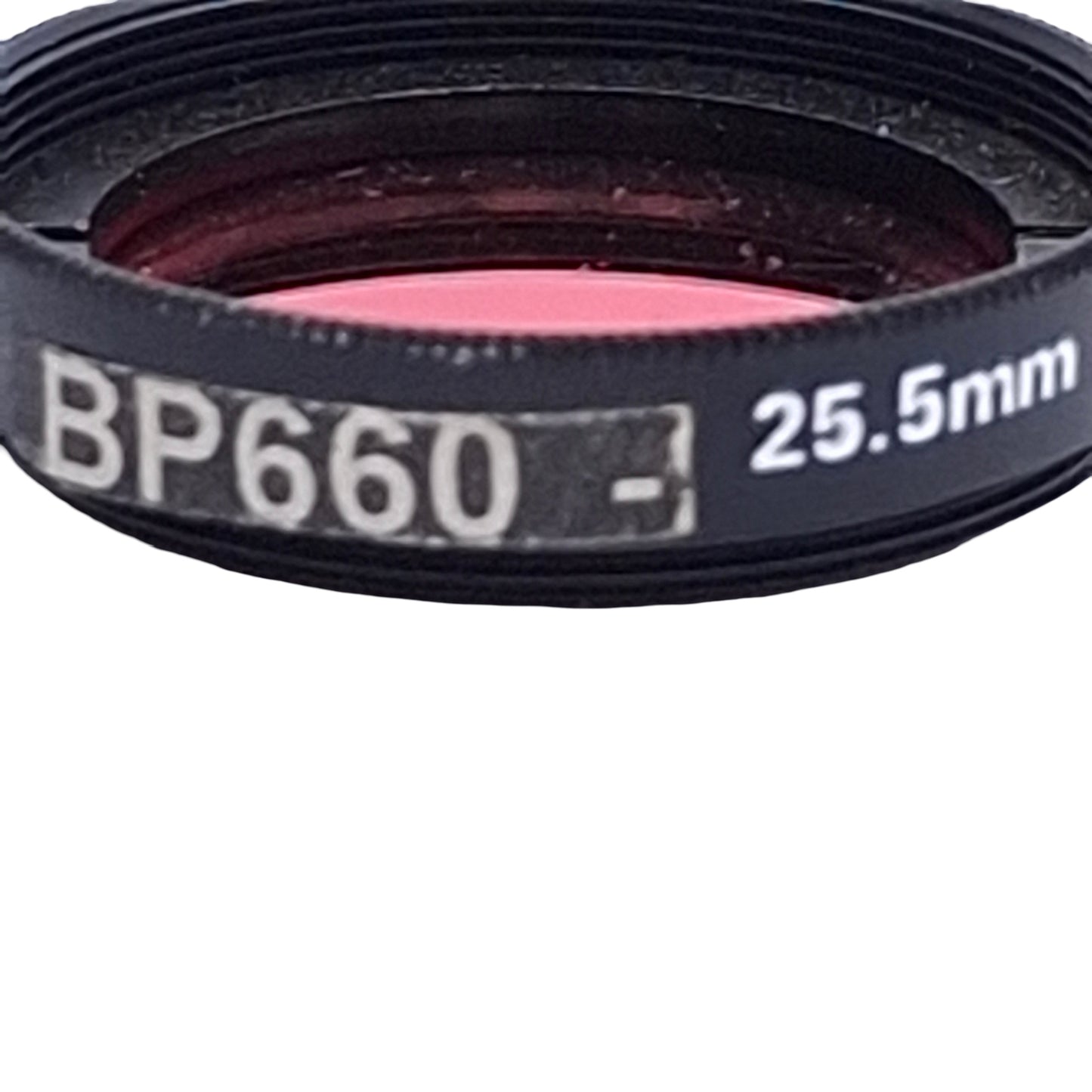Used Midwest Optical Systems BP660-25.5 Dark Red Bandpass Optical Filter, 640-680nm