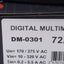 New DATAKOM DM-0301 Digital Multimeter, 4-Digit, 1-Phase, 5A 10-300VAC, 72x72mm