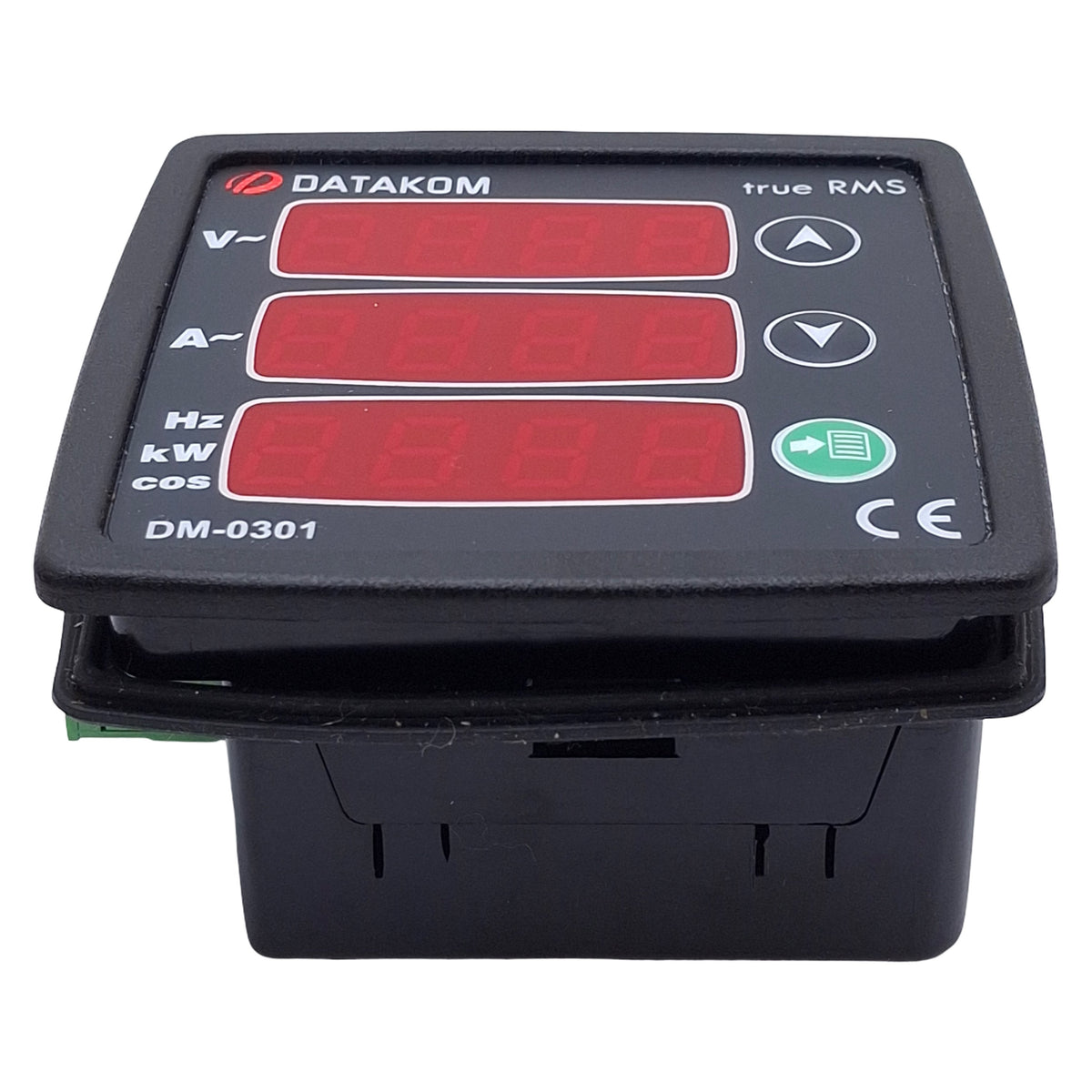 New DATAKOM DM-0301 Digital Multimeter, 4-Digit, 1-Phase, 5A 10-300VAC, 72x72mm
