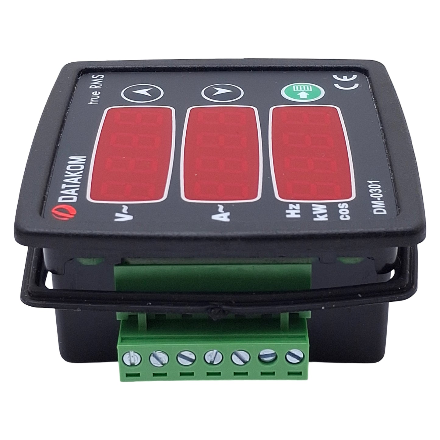 New DATAKOM DM-0301 Digital Multimeter, 4-Digit, 1-Phase, 5A 10-300VAC, 72x72mm