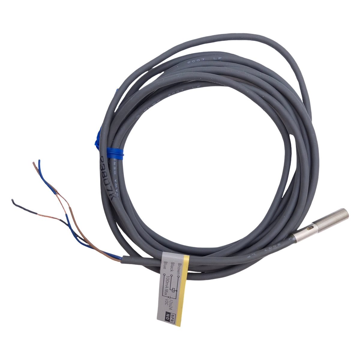 New Omron E2E-X1C1 Proximity Sensor, NPN NO, 1mm Range, 12-24VDC, M5 Barrel, 2m