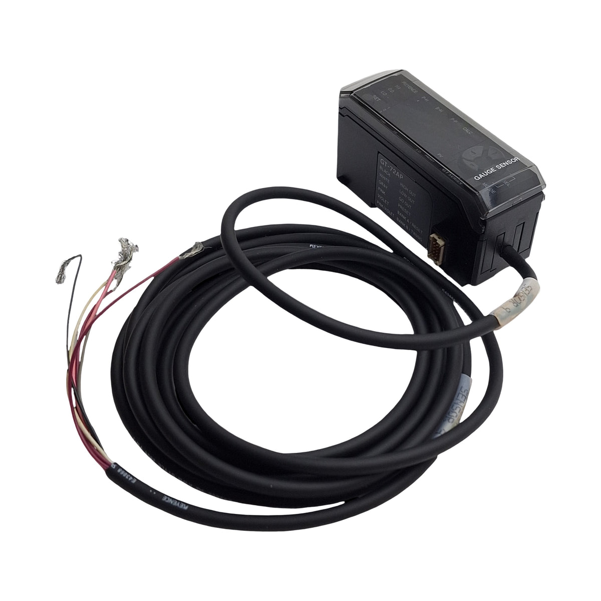 Used Keyence GT-72AP Sensor Amplifier Expansion Unit, PNP Output, 10-30VDC, 0.1µm Res