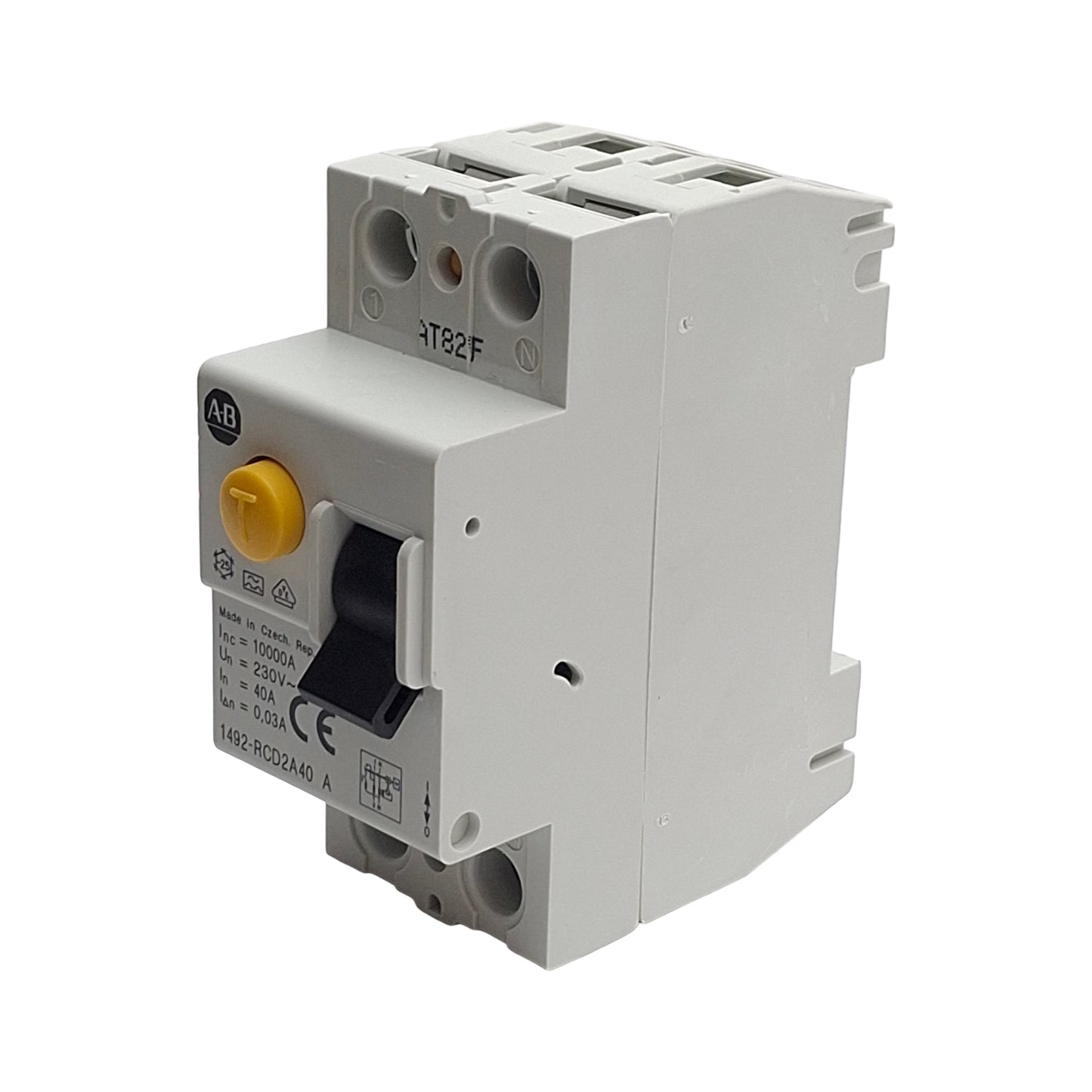 Used Allen Bradley 1492-RCD2A40 Residual Current Device 2-Pole, 230VAC, 40A, 30mA