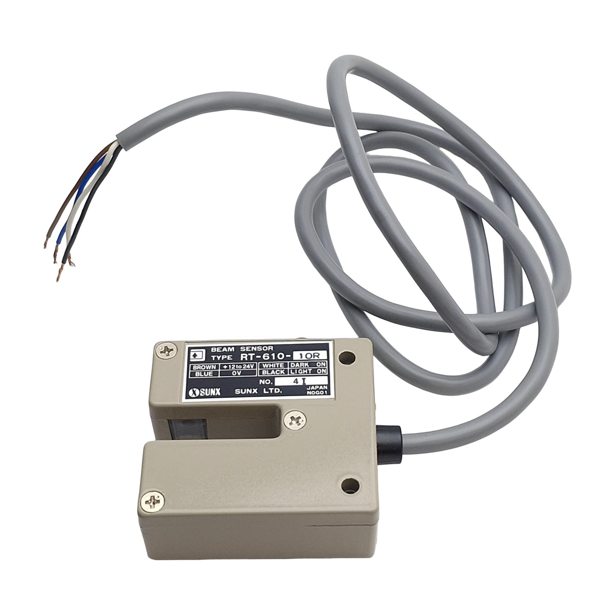 New – Open box Panasonic RT-610-10R Photoelectric Sensor, 10mm SN, NPN, 12-24VDC, 1 Meter Cable