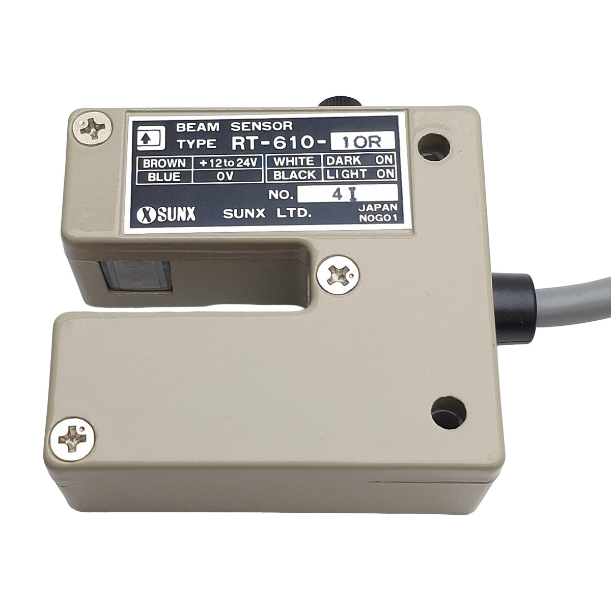 New – Open box Panasonic RT-610-10R Photoelectric Sensor, 10mm SN, NPN, 12-24VDC, 1 Meter Cable