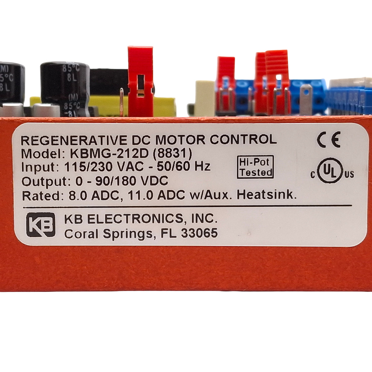 Used KB KBMG-212D (8831) Regenerative DC Motor Control 115/230VAC In, 0-90/180VDC Out